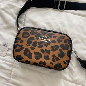Coach leopard crossbody NWT